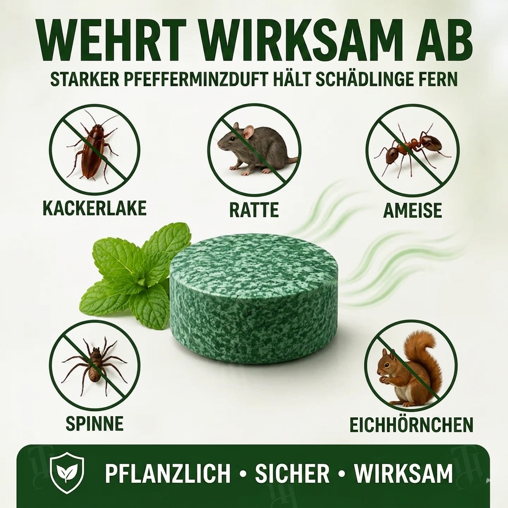 RZXEA™  Natürliche Pfefferminze Tabletten zur Nagetierabwehr
